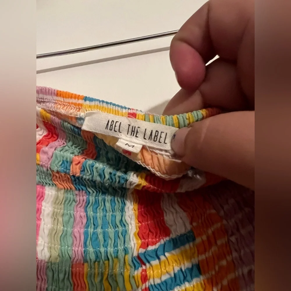 Anthropologie | Abel The Label Colorful Maxi Patchwork Dress Strapless - Picture 5 of 8
